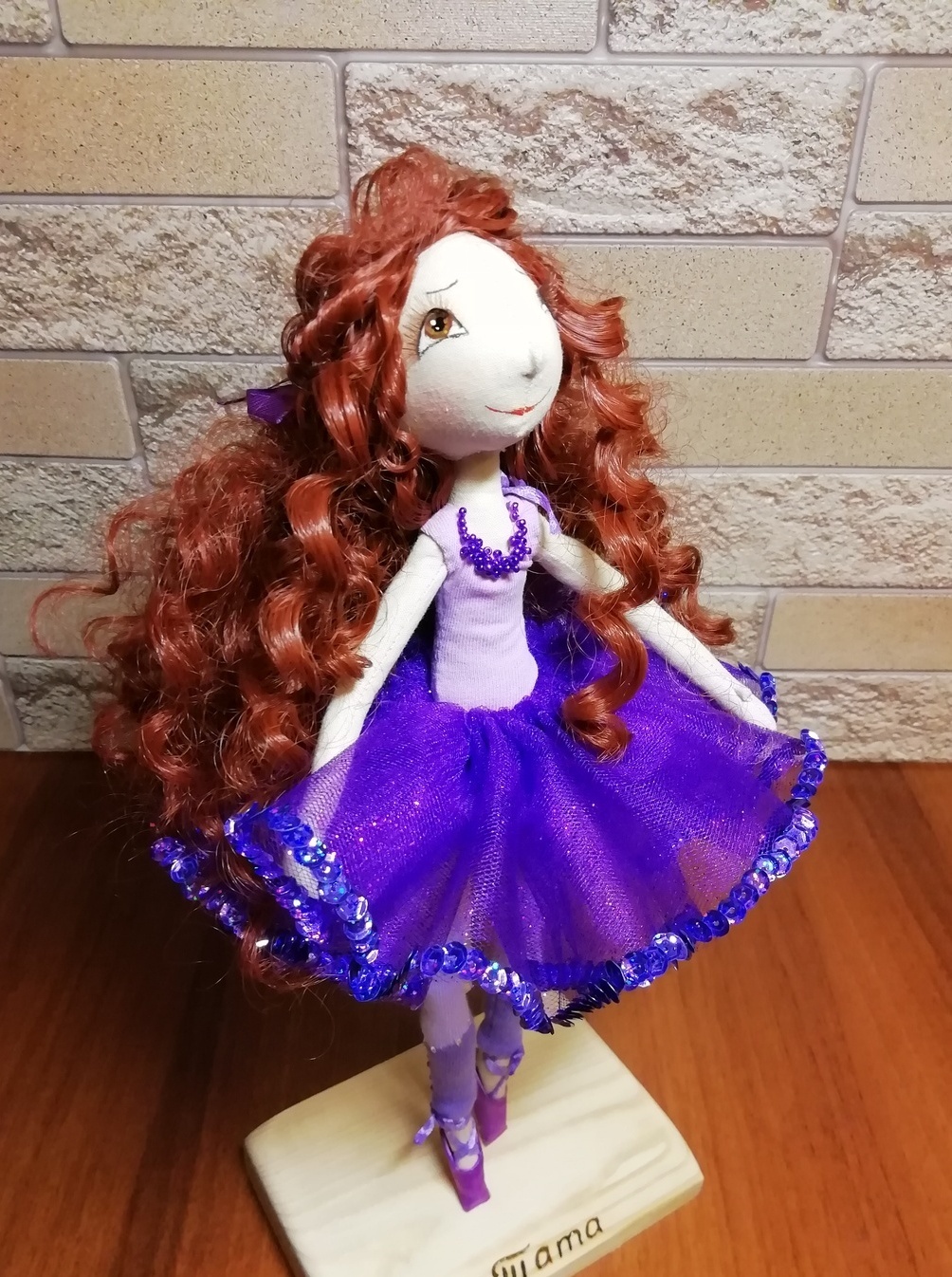 Текстильная кукла балерина
